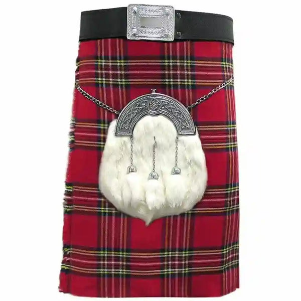 Scottish Men's Kilt Outfits Professional 8 Yard Tartan Traditional Highland Dress Tartan Kilt Set.